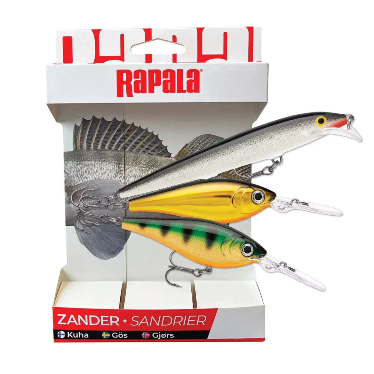 Rapala Essentials Zander Trolling Wobblersett Gjørs - Image 3