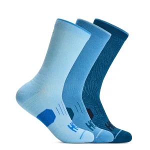 Hoka U CREW RUN SOCK 3-PACK Hazy Blue / Soft Cobalt / Nigh