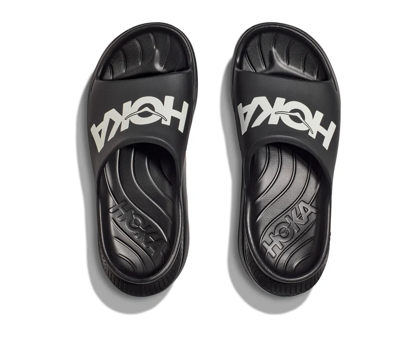 Hoka U ORA ATHLETIC SLIDE Black / White - Image 4