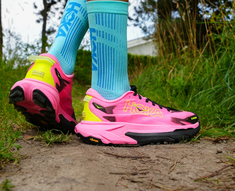 Hoka M MAFATE 5 Neon Rose / Black - Image 3