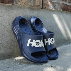 Hoka U ORA ATHLETIC SLIDE Varsity Navy / White