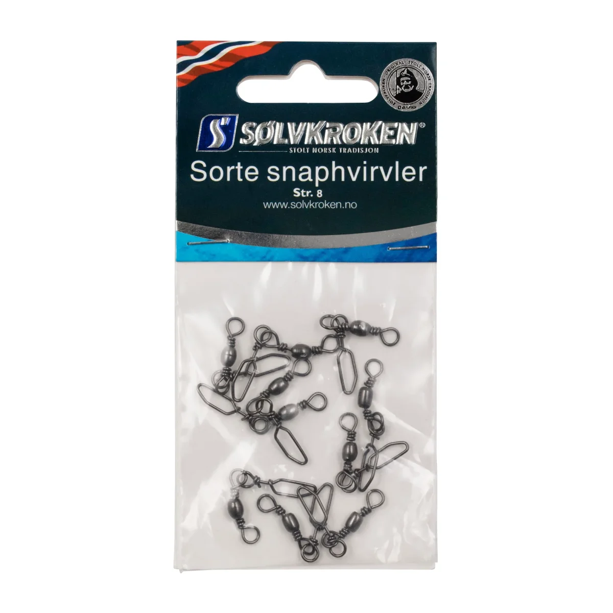 Snapphvirvler Sort - sluklås Ferskvann 10pk | Sølvkroken - Image 3