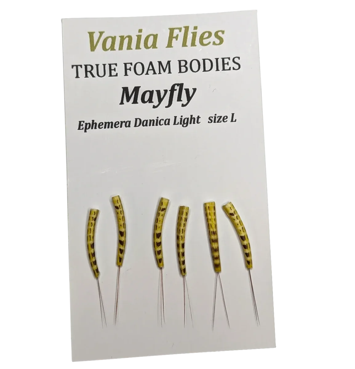 Vania Ephemera danica light mayfly - true foam bodies - Fluebindemateriell - Image 2